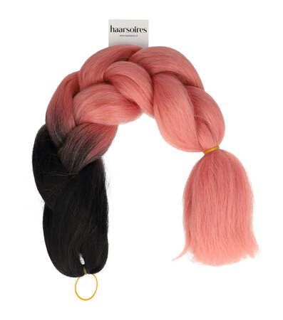 Jumbo Braids Hairextentions Color 60cm Zwart Roze