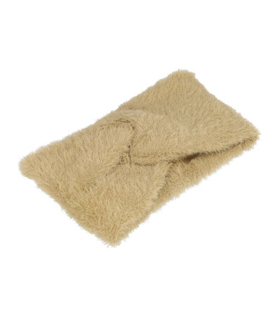 Haarband Twist Soft 10cm Beige bruin