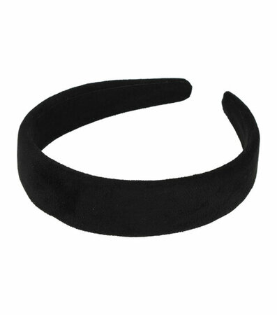 Haarband Diadeem Velvet Stof 3cm Zwart