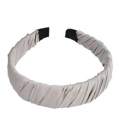 Diadeem Gedraaide Stof 3cm Grijs