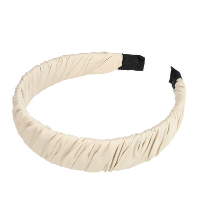 Diadeem Gedraaide Stof 3cm Creme