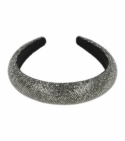 Haarband Diadeem Dik Glitter Grijs