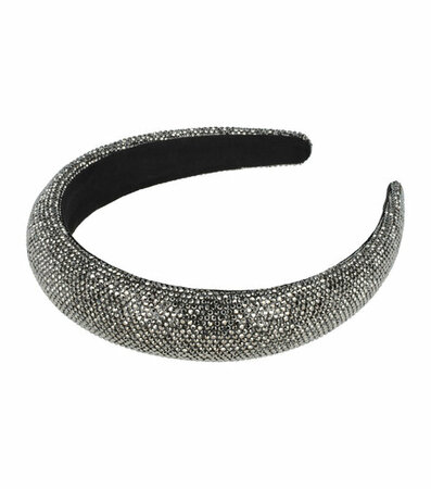 Haarband Diadeem Dik Glitter Grijs