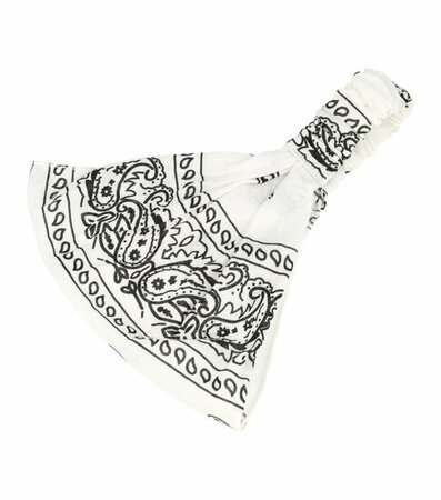 Haarband 3-in-1 Paisley Print Stof Wit