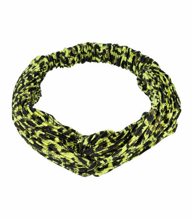 Haarband Twist Panter Print Zwart Groen