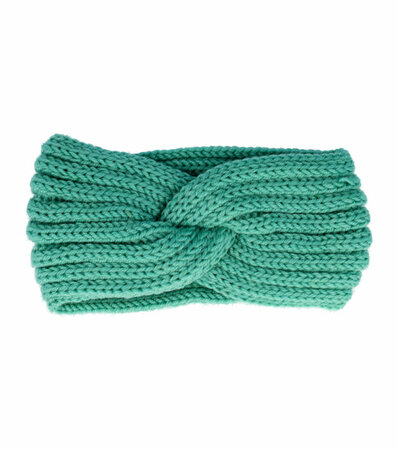 Haarband Winter Twist Knitted Blauw- Gebreide Haarband