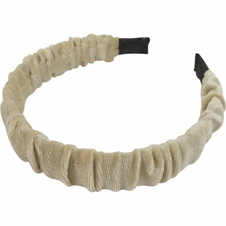 Haarband Diadeem Velvet Gerimpeld Beige