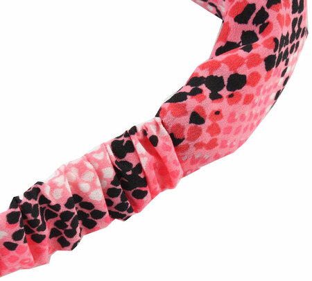 Haarband Twist Slangen Print Roze