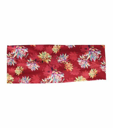 Haarband Knoop Bloemen Fantasie Patroon Rood