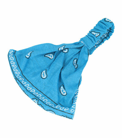 Haarband 3-in-1 Paisley Print Stof Blauw