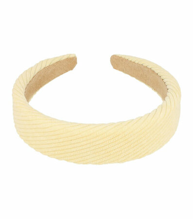 Haarband Diadeem Rib Stof 3cm Creme