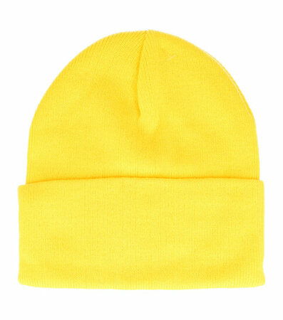 Beanie Muts Basic Geel