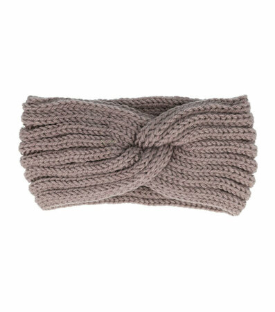 Haarband Winter Twist Knitted Donker Grijs - Gebreide Haarband