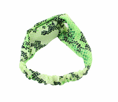 Haarband Twist Slangen Print Groen