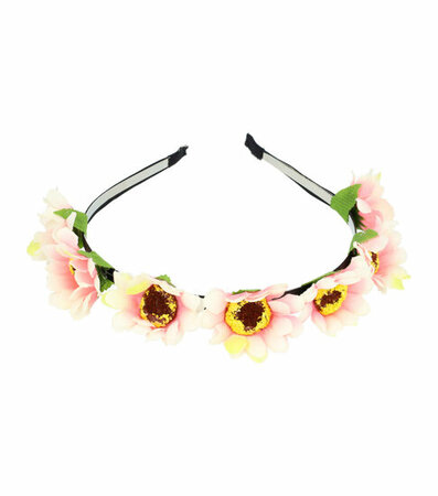 Haarband Diadeem Bloemen 3cm Licht Roze