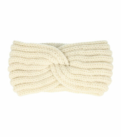 Haarband Winter Twist Knitted Creme - Gebreide Haarband