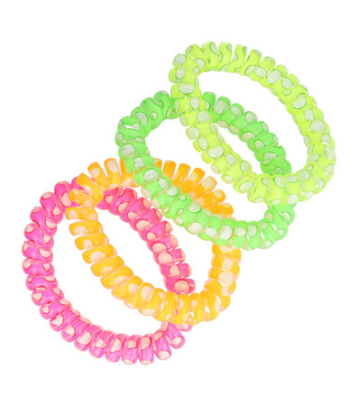 Haarelastieken Invisibobble Basic 5cm Stippen Patroon Neon Roze Geel Groen Oranje