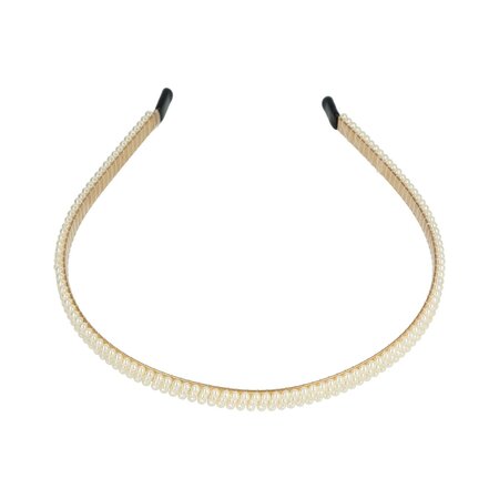 Diadeem Kleine Parel Kralen 0,8cm Goud Creme